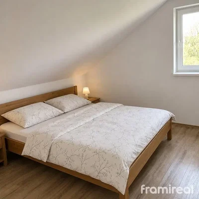 Bedroom; wood floor, natural light