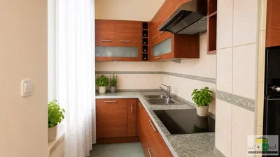 Kuhinja; kuhinjski aparati, pločice, prirodno svjetlo, moderni stil, renoviran