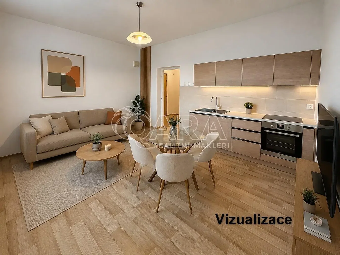 Salón; electrodomésticos, suelo de madera, luz natural, estilo moderno, renovado
