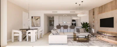 Soggiorno; luce naturale, stile moderno, pavimento in piastrelle, elettrodomestici