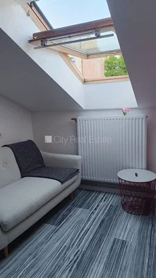Living room; natural light, needs renovation