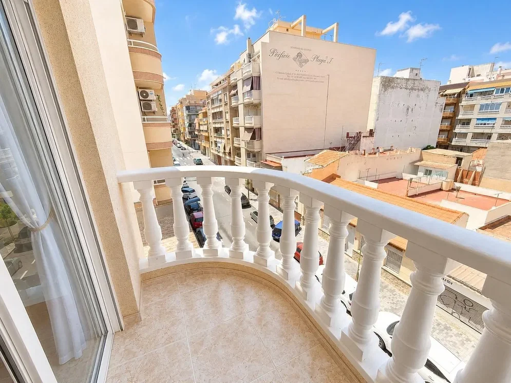 Balcony; view, tile floor