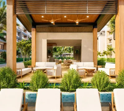 Terraza; vista, luz natural, estilo moderno