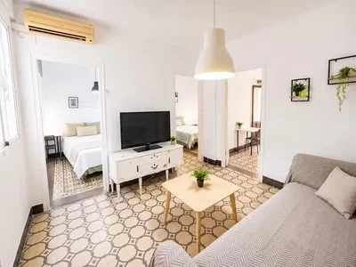 Living room; natural light, tile floor