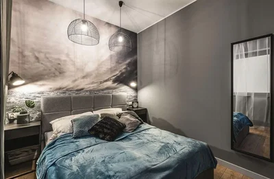 Schlafzimmer; moderner stil, holzboden, tageslicht