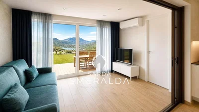 Oturma odası; manzara, doğal ışık, modern stil