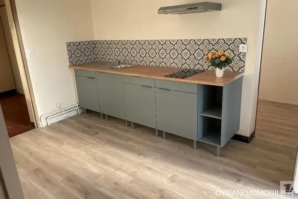 Kitchen; wood floor, tile floor, renovated, natural light