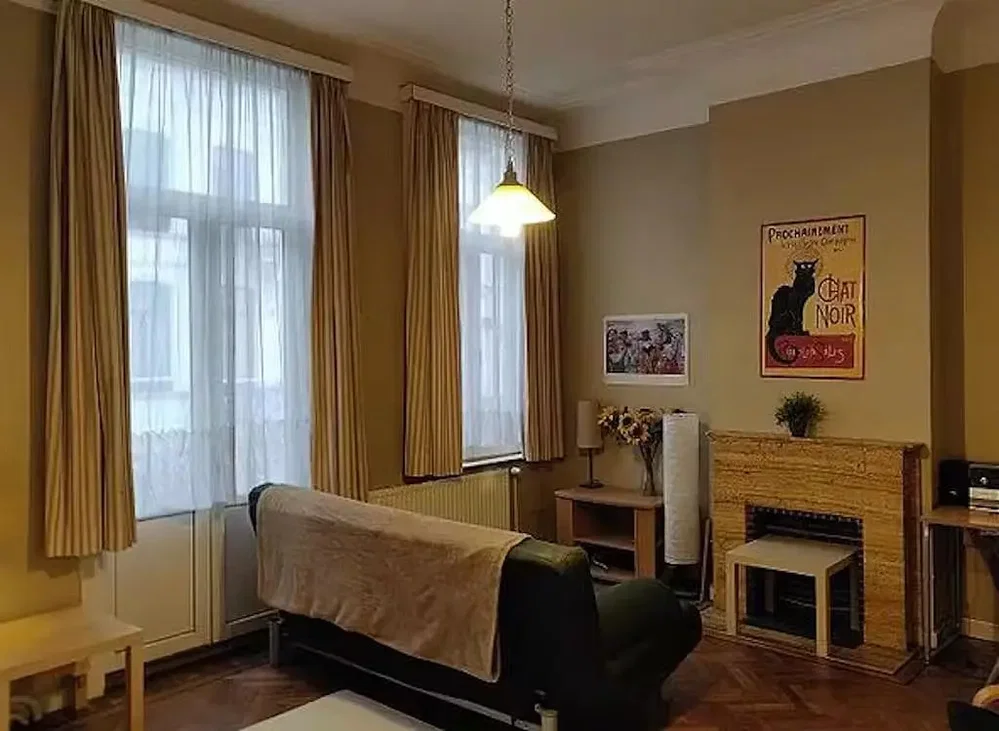 Wohnzimmer; tageslicht, kamin, holzboden