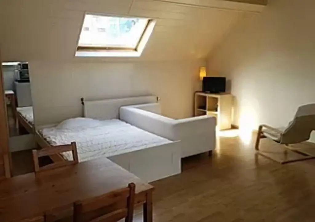 Camera da letto; luce naturale, pavimento in legno