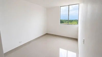 Bedroom; tile floor, natural light, view