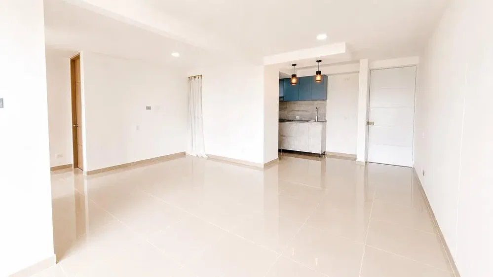 Living room; tile floor, natural light