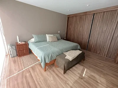 Bedroom; wood floor, natural light