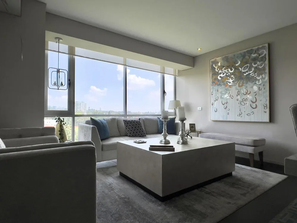 Wohnzimmer; blick, tageslicht, moderner stil