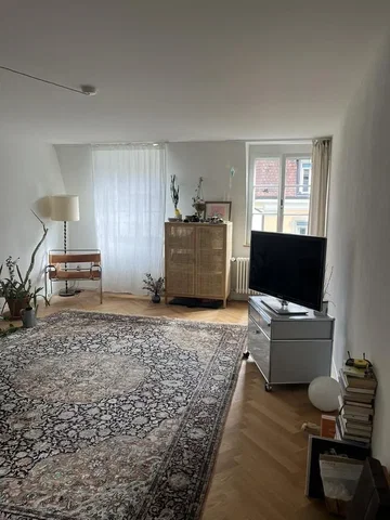 Wohnzimmer; tageslicht, holzboden