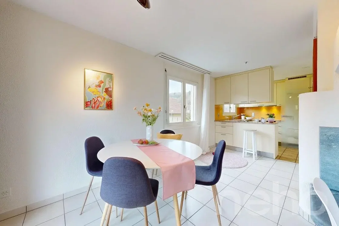 Kitchen; tile floor, natural light, kitchen appliances