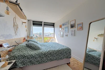 Chambre; lumière naturelle, style moderne
