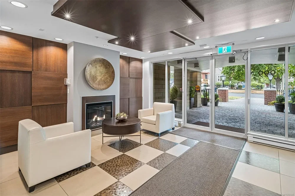 Living room; fireplace, natural light