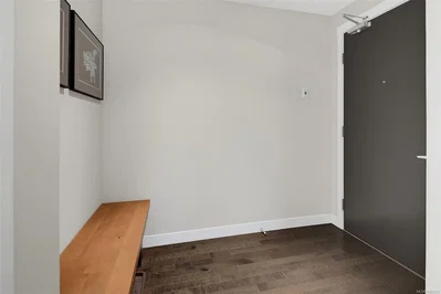Cloakroom; wood floor, natural light