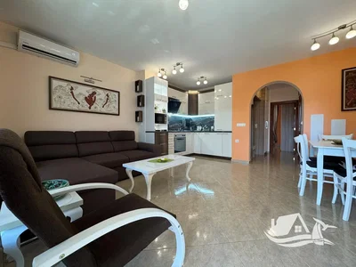Living room; tile floor, natural light, modern style
