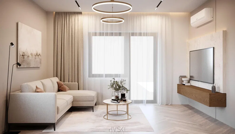 Oturma odası; modern stil, doğal ışık, ahşap zemin