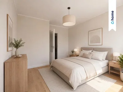 Chambre; parquet, lumière naturelle, style moderne
