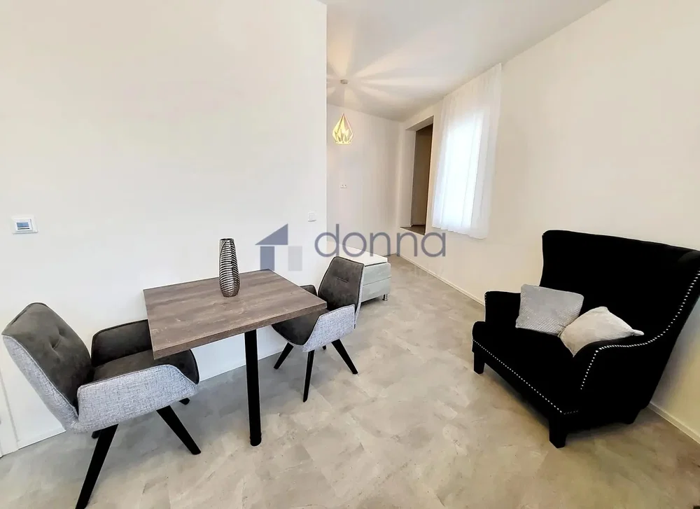 Living room; tile floor, natural light, modern style