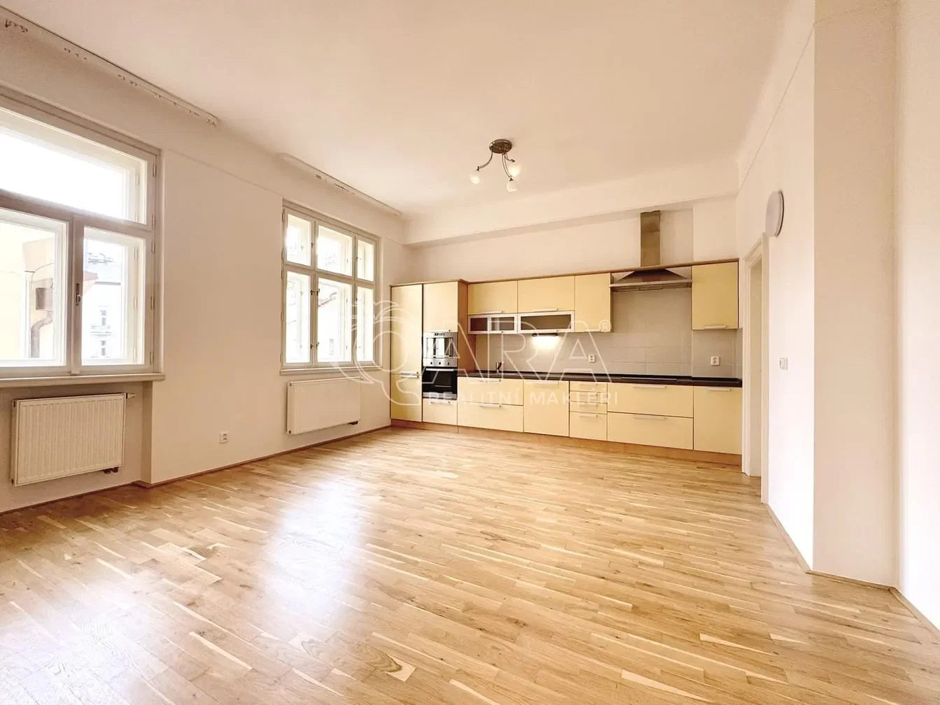 Soggiorno; pavimento in legno, luce naturale
