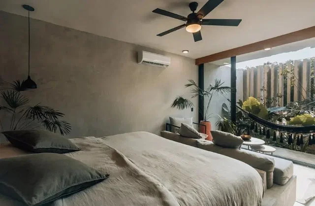 Schlafzimmer; tageslicht, moderner stil