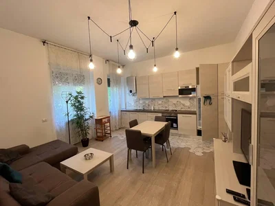 Wohnzimmer; holzboden, tageslicht, moderner stil, küchengeräte