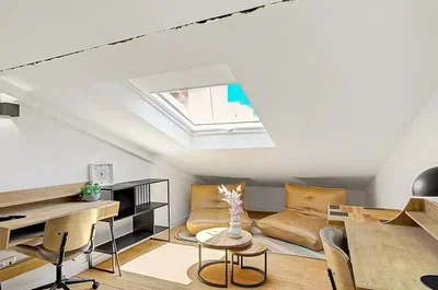 Kids room; natural light, wood floor, modern style