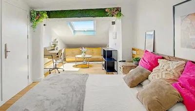 Bedroom; natural light, wood floor
