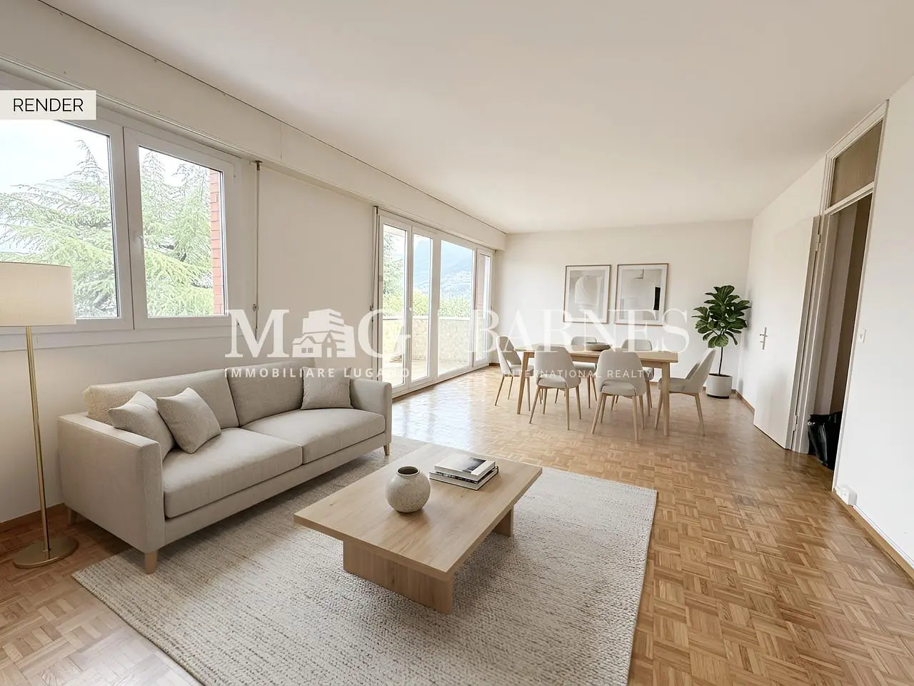 Salon; lumière naturelle, parquet