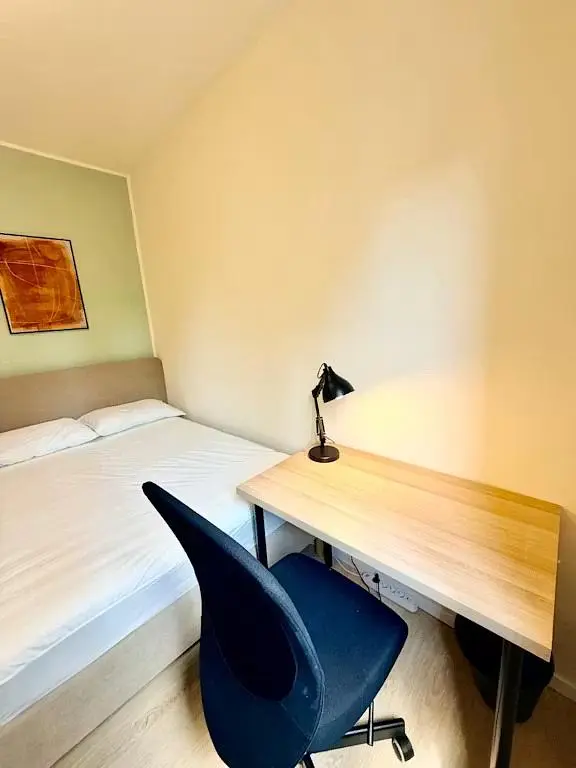 Bedroom; wood floor, natural light