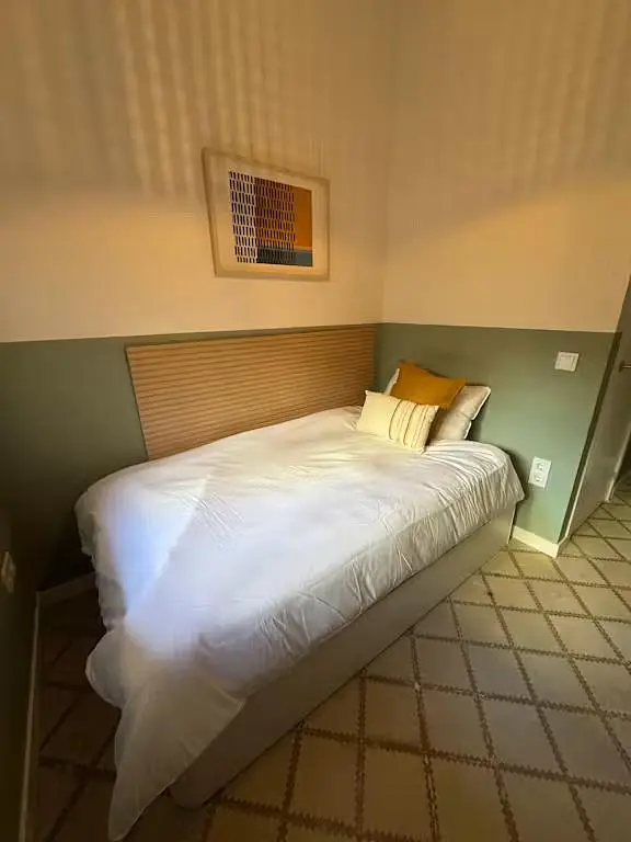 Bedroom; tile floor