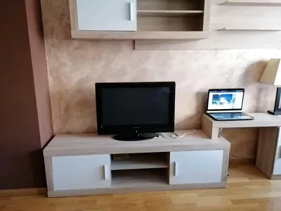 Living room; wood floor, natural light