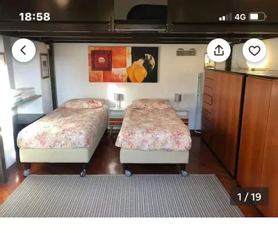 Bedroom; wood floor, natural light