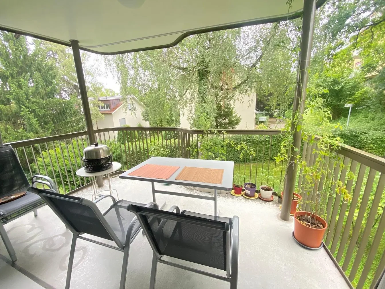 Balkon; tageslicht, blick
