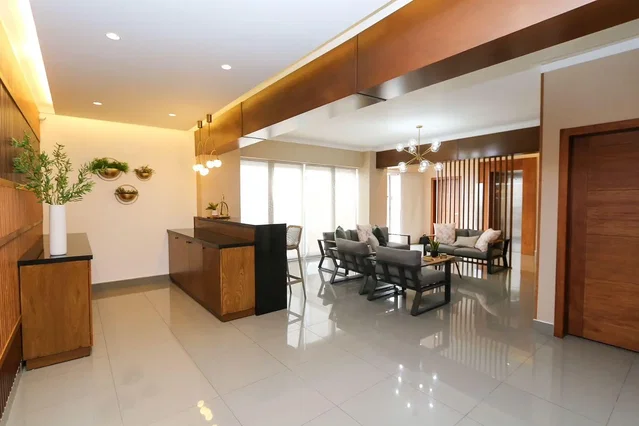 Living room; natural light, tile floor