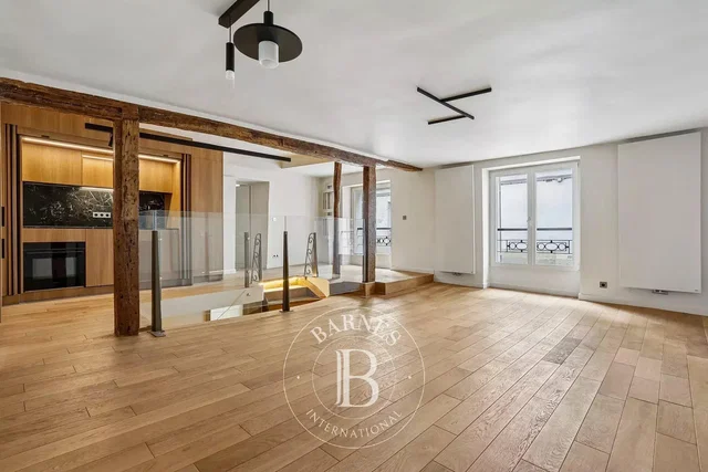 Living room; wood floor, natural light