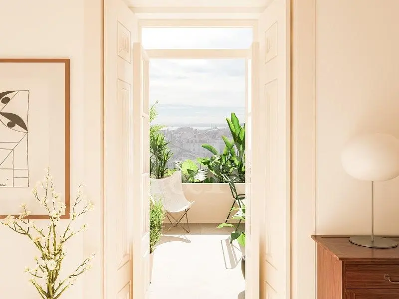 Salon; vue, lumière naturelle