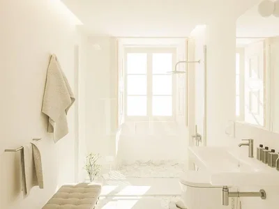 Banyo; doğal ışık, tadilatlı