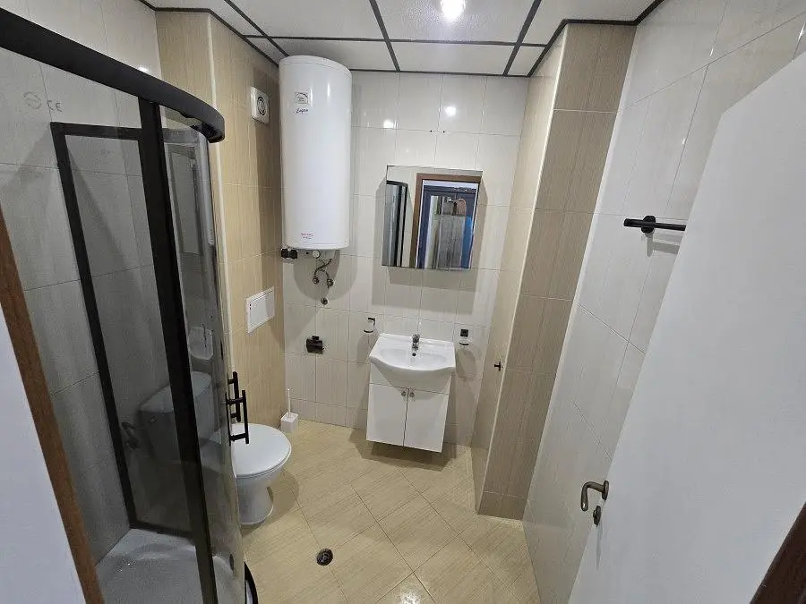 Bathroom; tile floor, renovated, natural light