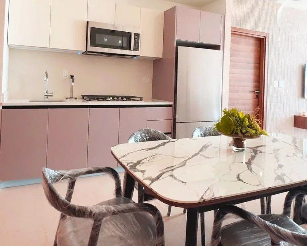 Cucina; elettrodomestici, luce naturale, stile moderno