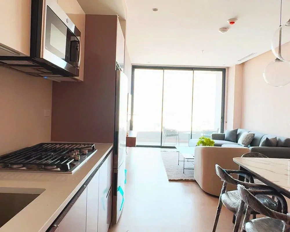 Soggiorno; elettrodomestici, luce naturale, stile moderno