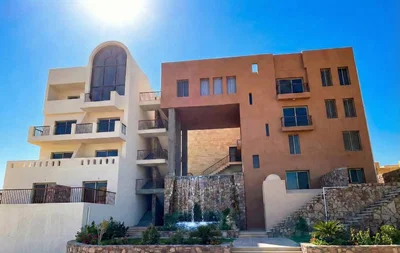 House and surroundings; view, natural light