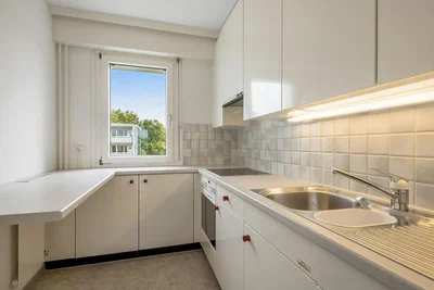 Küche; blick, küchengeräte, tageslicht