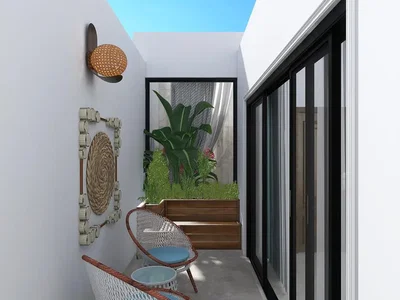Balkon; doğal ışık, rustik stil