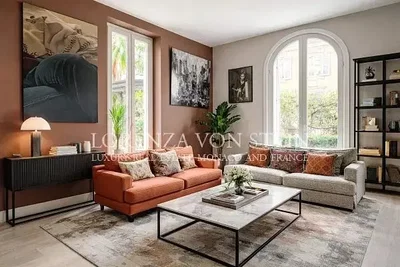 Oturma odası; modern stil, ahşap zemin, doğal ışık, tadilatlı
