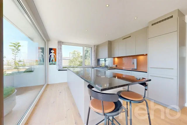 Kitchen; kitchen appliances, view, natural light, modern style
