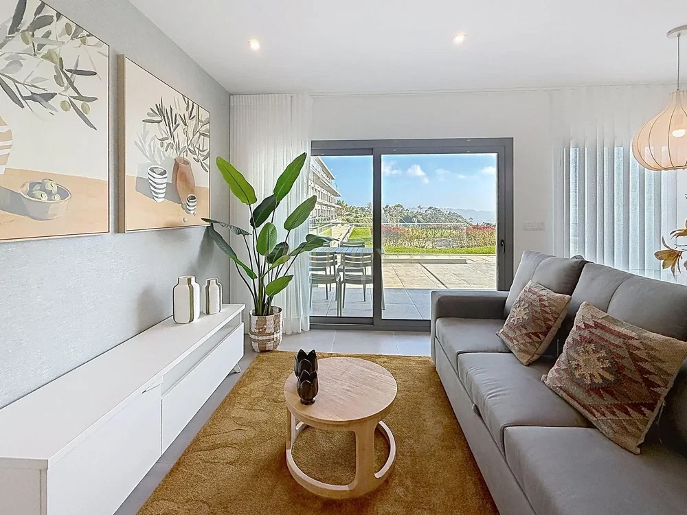 Wohnzimmer; blick, tageslicht, moderner stil